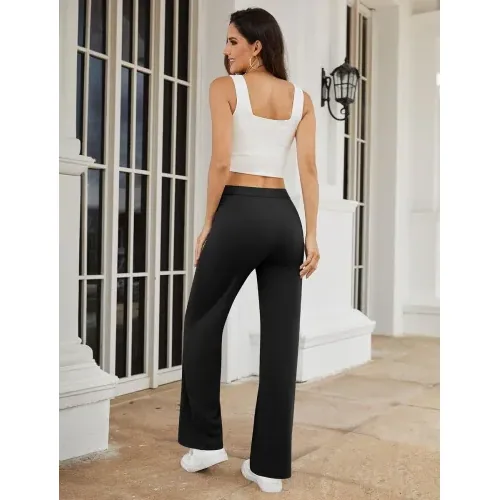 DLOODA Work Wide Leg Pants, Black, view 3