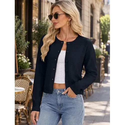 DLOODA Cropped Capri Pants, Navy, view 3
