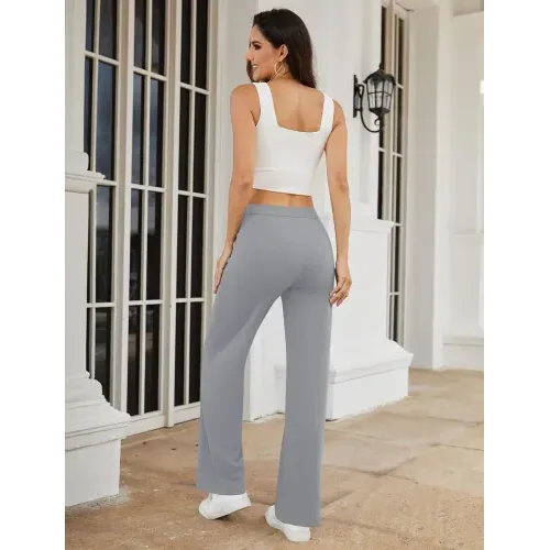 DLOODA Work Wide Leg Pants, Light Grey, view 3