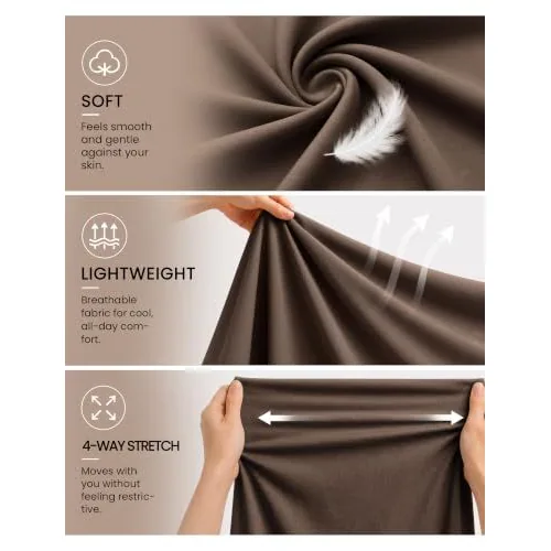 DLOODA High Waist Work Dress Pants, Brown, view 5