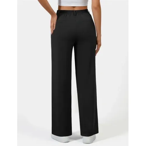 DLOODA High Waist Work Wide Leg Pants, Black, view 2