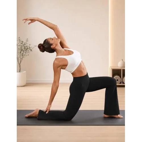 DLOODA High Waist Yoga Wide Leg Pants, Black, view 2