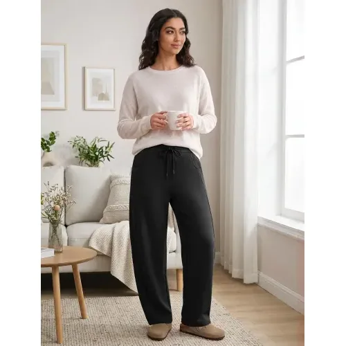 DLOODA Lounge Sweatpants with Pockets, Black, view 3