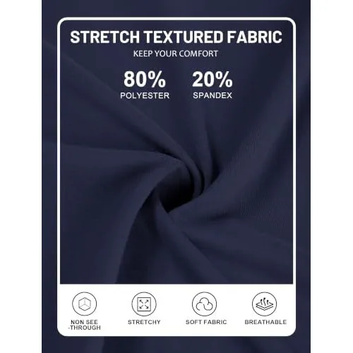 DLOODA High Waist Yoga Flare Leggings with Pockets, Navy, view 6