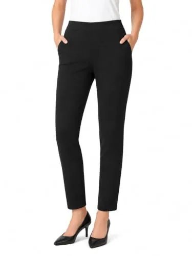 DLOODA High Waist Work Ankle Dress Pants, Black