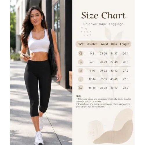 DLOODA High Waist Yoga Cropped Capri Leggings, Black, view 4