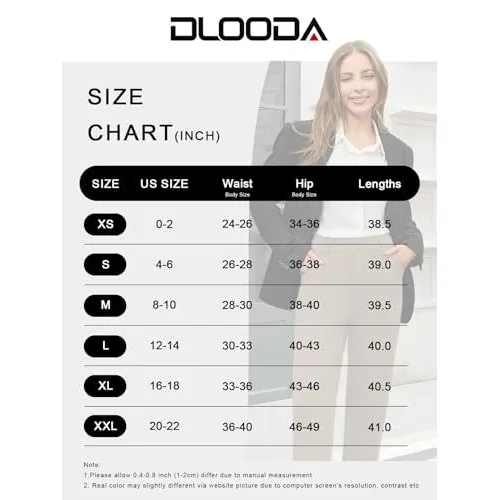 DLOODA High Waist Work Dress Pants, Beige, view 6