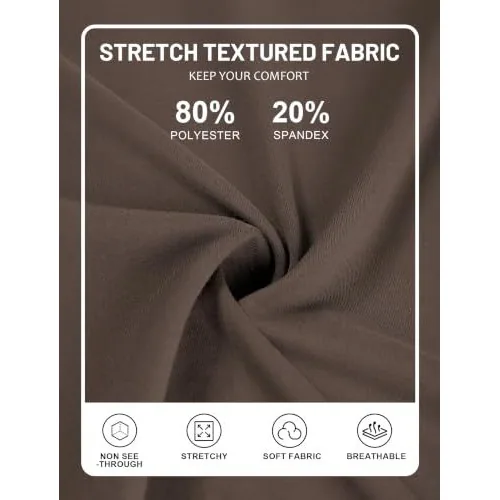 DLOODA High Waist Yoga Flare Leggings with Pockets, Brown, view 6