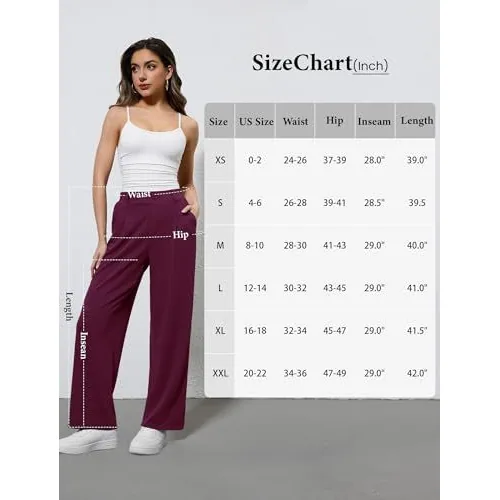 DLOODA High Waist Work Wide Leg Pants, Berry, view 4