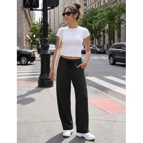DLOODA Lounge Sweatpants with Pockets, Black, view 5