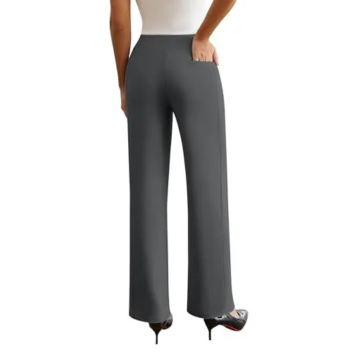 DLOODA Work Wide Leg Pants, Dark Grey, view 2