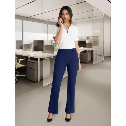 DLOODA Work Flare Pants, Navy, view 2